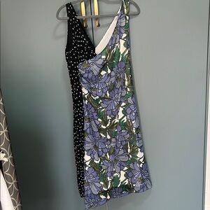 SFW Purple and White Asymmetrical One Shoulder Cocktail Dress
